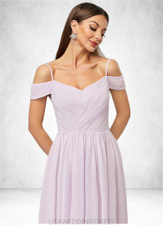 Gabrielle A-line V-Neck Knee-Length Chiffon Cocktail Dress With Pleated DSP0022367