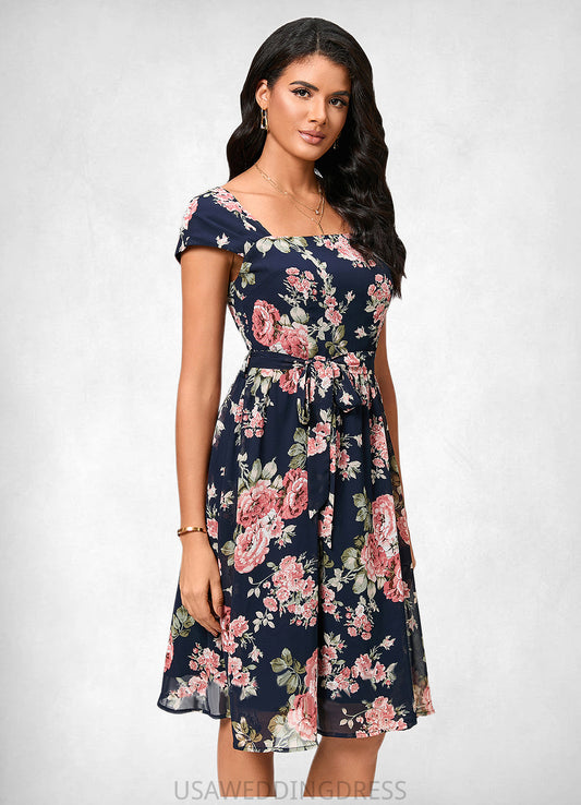 Jean A-line Square Knee-Length Chiffon Cocktail Dress DSP0022458