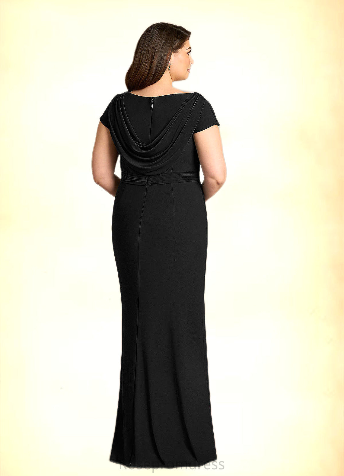 Emilia Mermaid V-Neck Sequins Lace Floor-Length Dress SRSP0022653