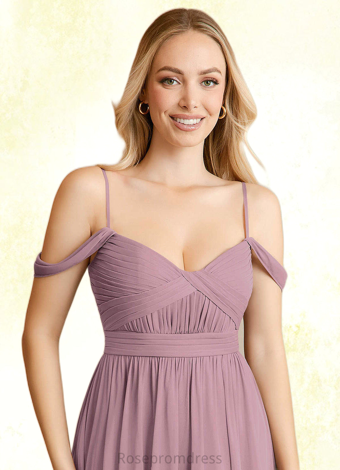 Sanai A-Line Convertible Mesh Floor-Length Dress dusty rose SRSP0022727