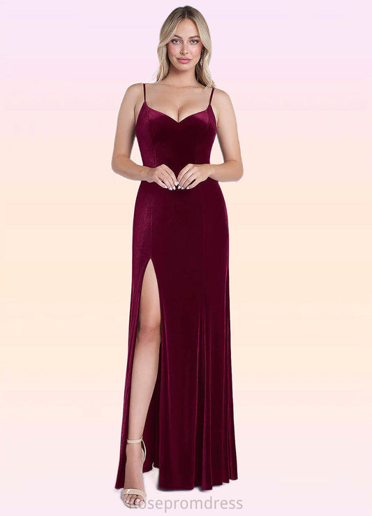 Natalya Mermaid Velvet Floor-Length Dress Cabernet SRSP0022736