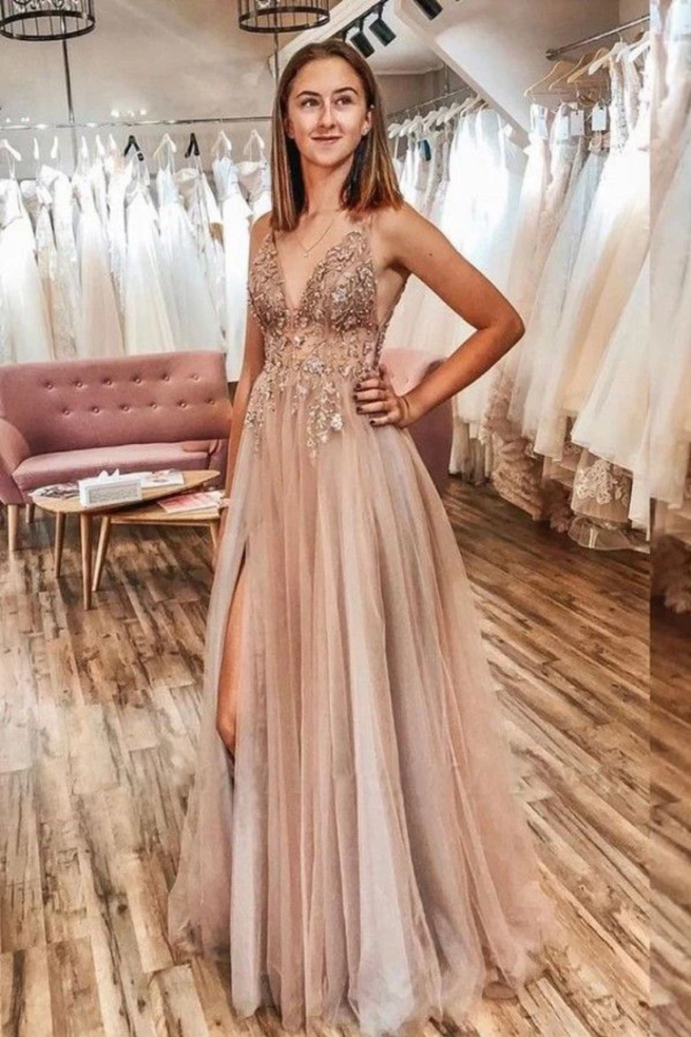 Sexy Spaghetti Straps Floor Length Beading Prom Dress With Rhinestone Long Evening SRSPLRDFBQB