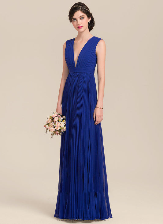 Embellishment V-neck Pleated Neckline Bow(s) Fabric Silhouette Floor-Length A-Line Length Jacey V-Neck Bridesmaid Dresses