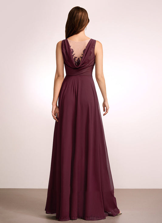 Silhouette Fabric V-neck Embellishment Neckline Lace Floor-Length A-Line Length Amelia Sleeveless Sweetheart Bridesmaid Dresses
