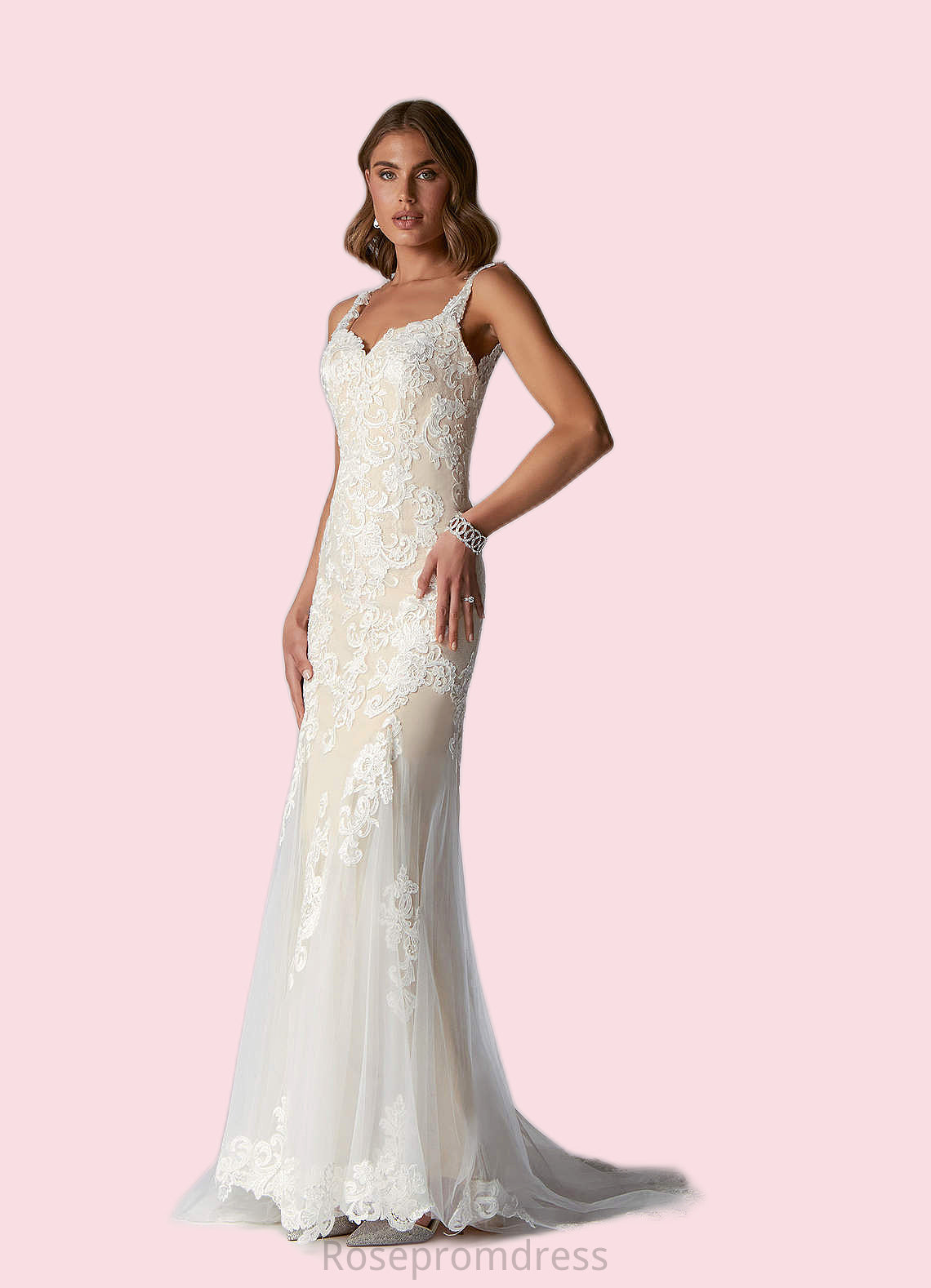 Sophie Mermaid Sequins Tulle Chapel Train Dress SRSP0020078