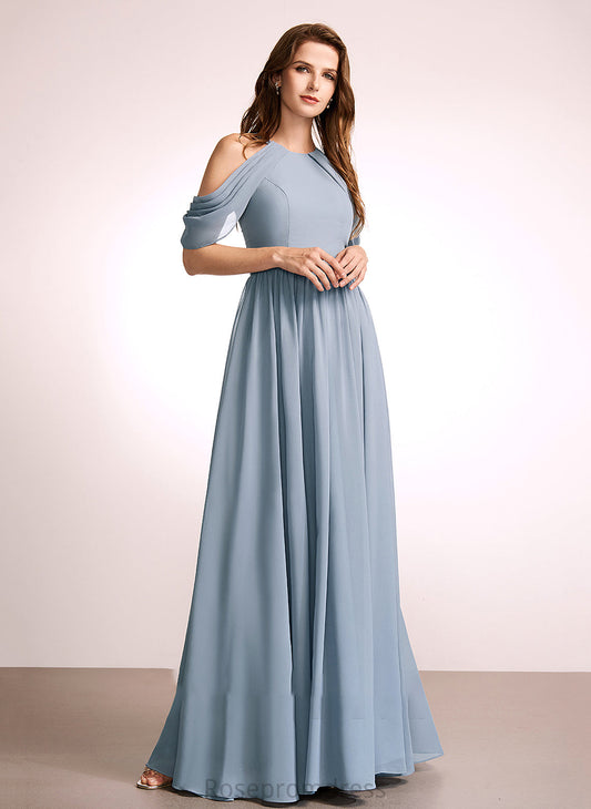 Length Floor-Length A-Line Silhouette Neckline Fabric Straps HighNeck Michaelia Bridesmaid Dresses