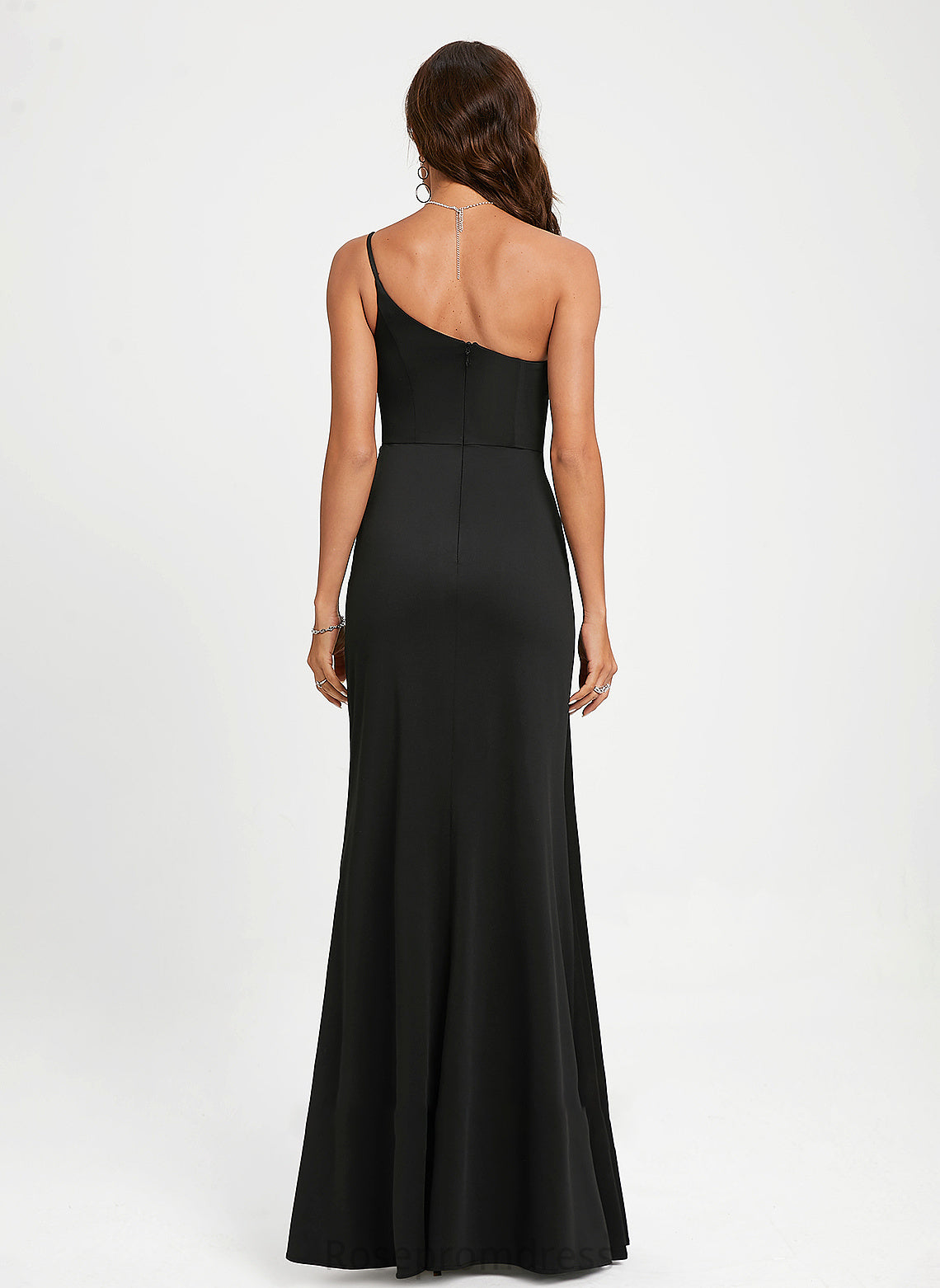 Prom Dresses One-Shoulder Jersey Hallie Sheath/Column Floor-Length