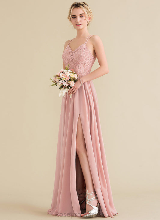 Embellishment Length Fabric SplitFront Silhouette A-Line Sweetheart Floor-Length Neckline Carolyn Floor Length A-Line/Princess Bridesmaid Dresses