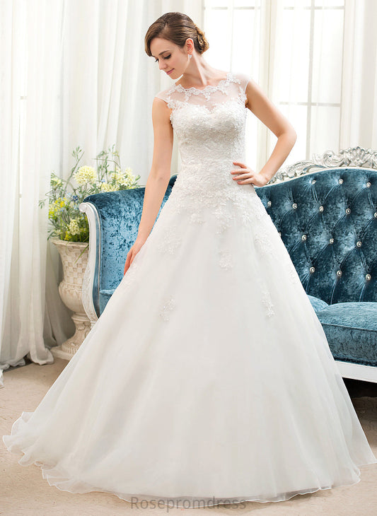 Illusion Tulle Stephanie Sweep Beading Train Ball-Gown/Princess Dress With Wedding Organza Wedding Dresses Sequins
