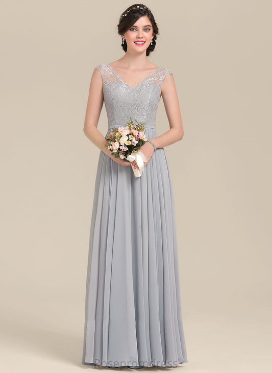 V-neck Floor-Length Embellishment A-Line Bow(s) Neckline Length Fabric Silhouette Carolina Bridesmaid Dresses