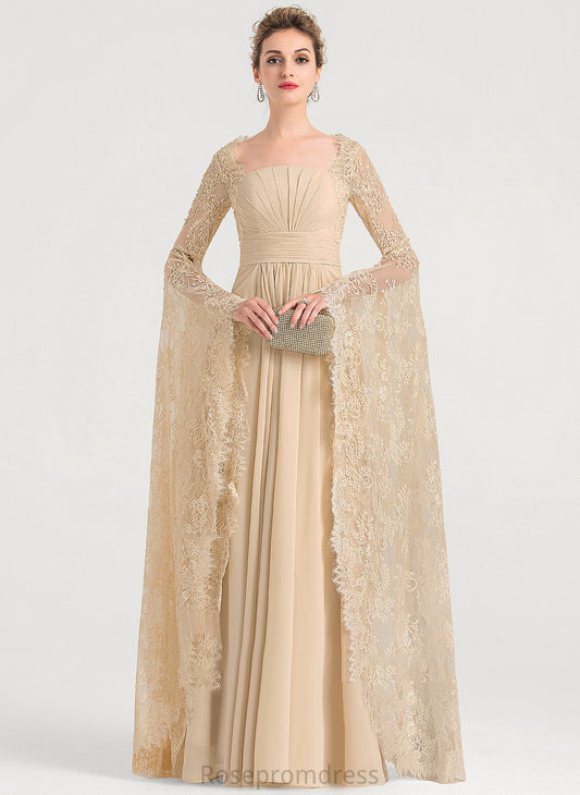 Dress Lace Muriel Wedding With Floor-Length Pleated Square Wedding Dresses Chiffon A-Line Beading