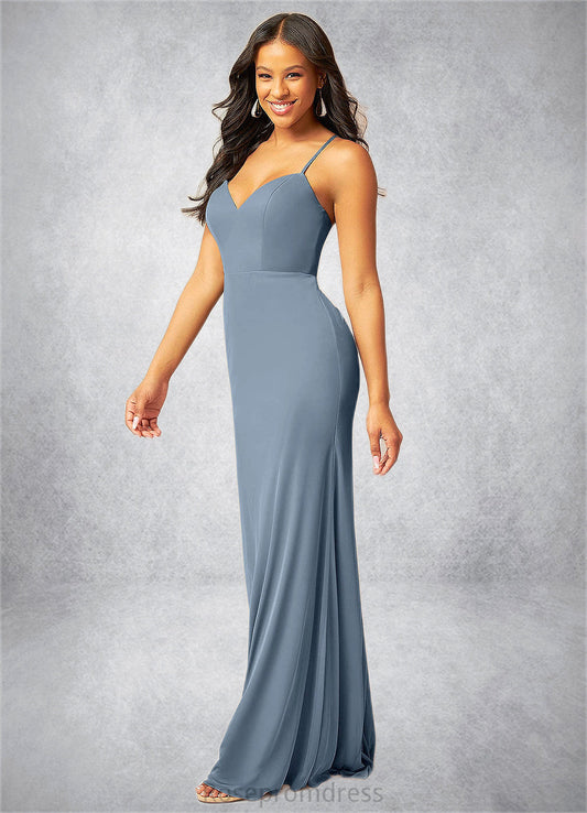Reese Mermaid Pleated Mesh Floor-Length Dress SRSP0019725