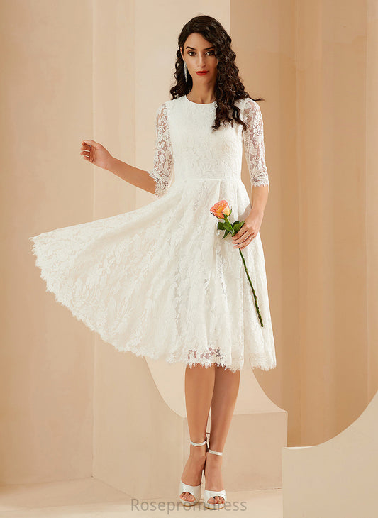 A-Line Knee-Length Dress Wedding Dresses Wedding Karli