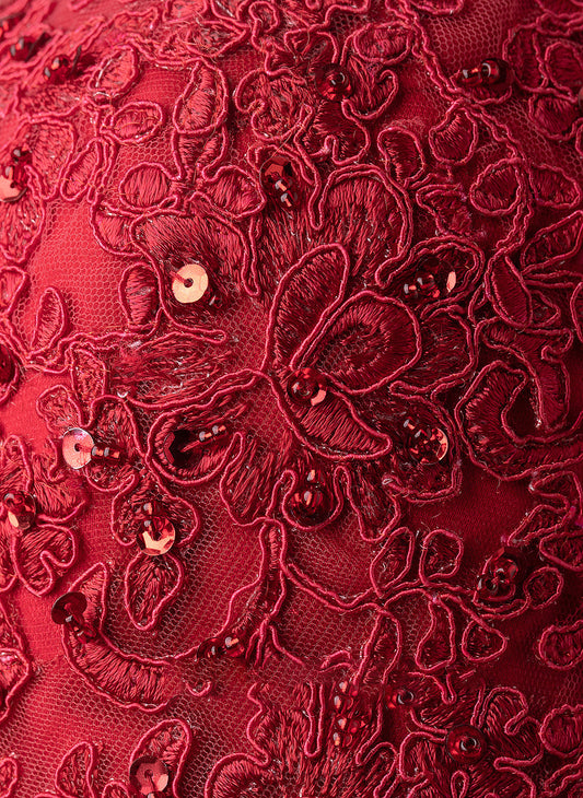 Satin Ball-Gown/Princess V-neck Front Prom Dresses Train Adyson Beading Split Sweep Sequins With