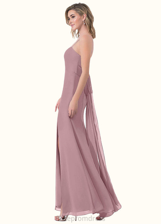 Myla A-Line Side Slit Chiffon Floor-Length Dress SRSP0019651