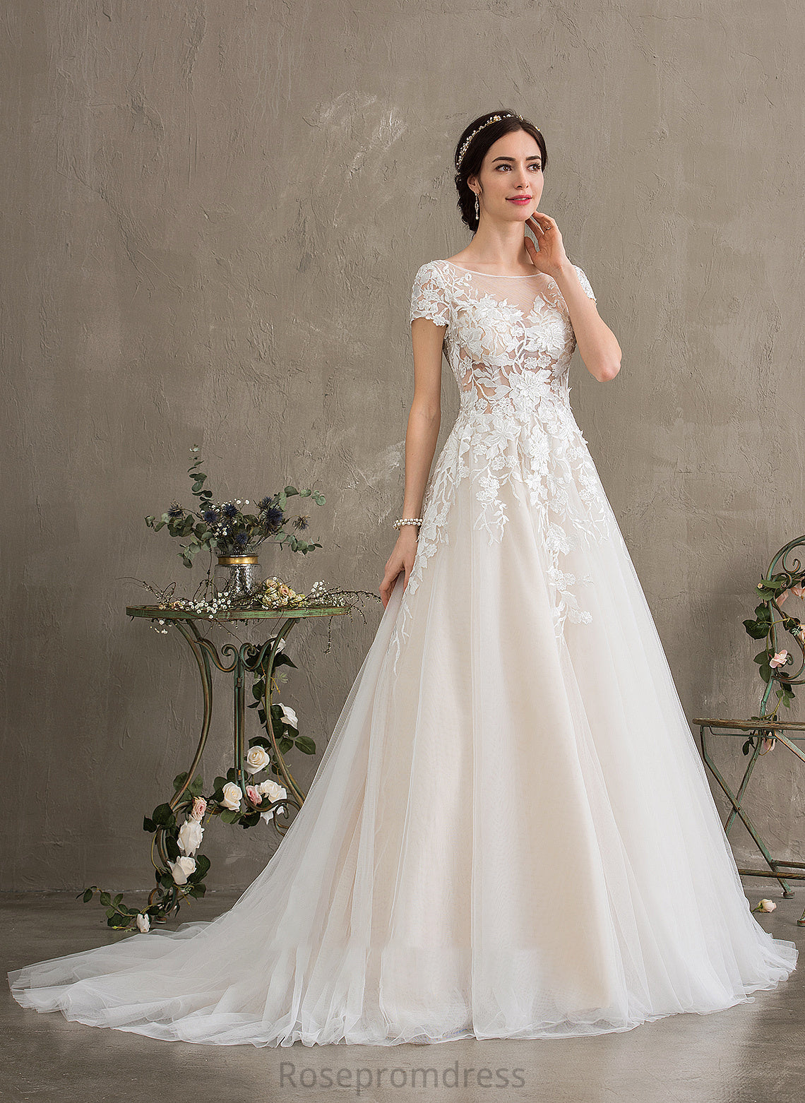 Amira Court Wedding Dresses Ball-Gown/Princess Dress Illusion Tulle Wedding Train