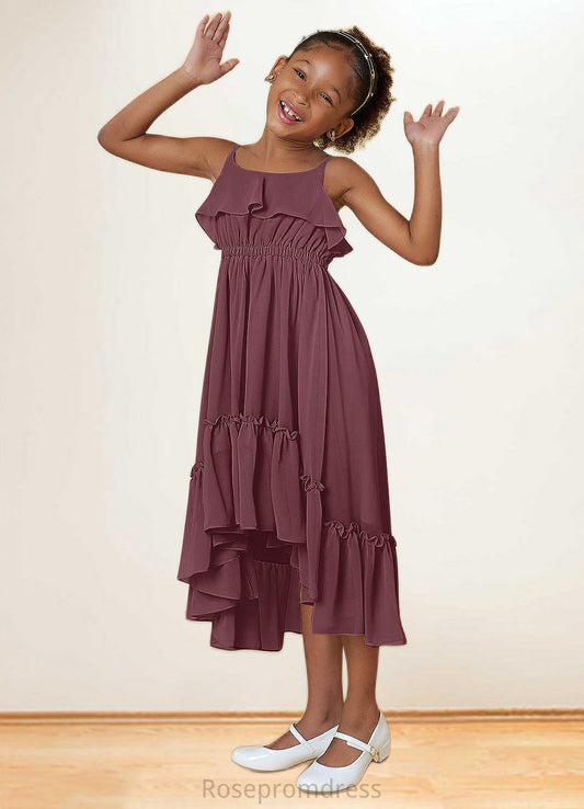 Nathaly A-Line Ruched Chiffon Asymmetrical Dress SRSP0019993