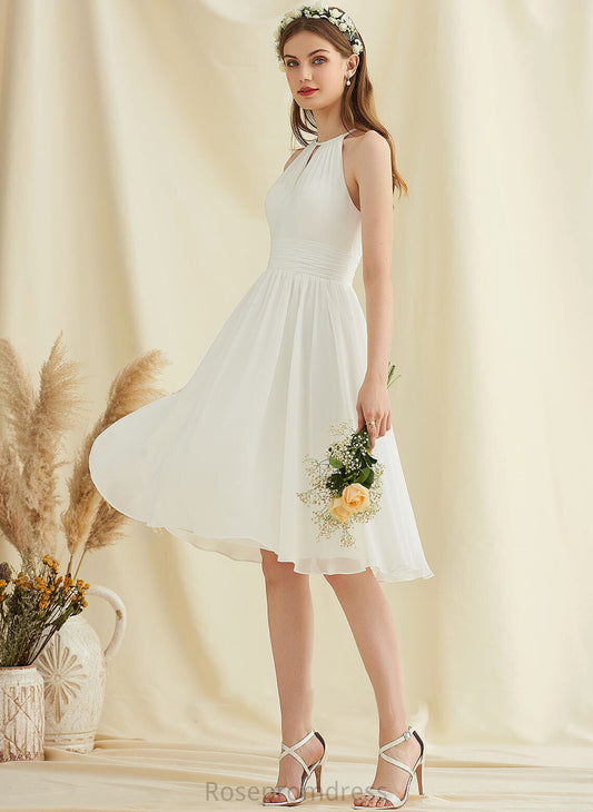 A-Line Wedding Dresses Hayley Dress Chiffon Knee-Length Wedding