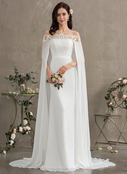 Dress Wedding Dresses Court Olga Wedding Sheath/Column Train Chiffon