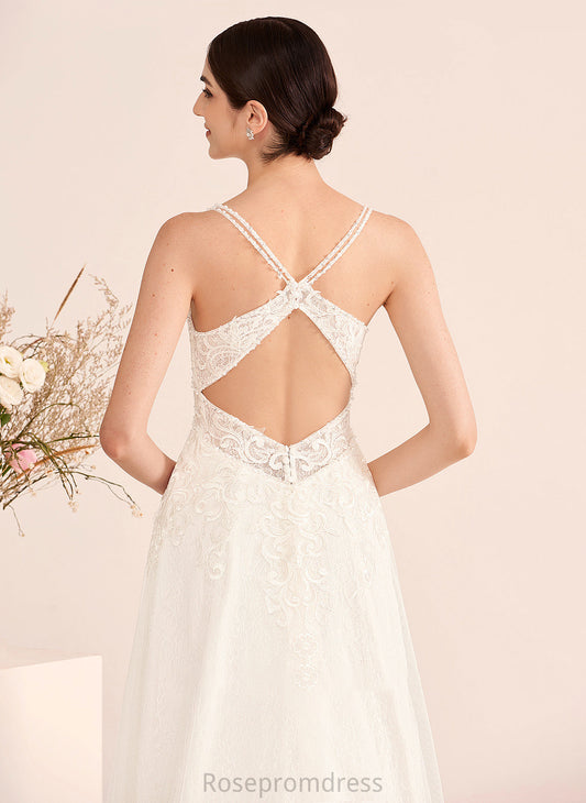 Court Wedding Dresses Dress Beading Nicole V-neck A-Line Wedding With Train