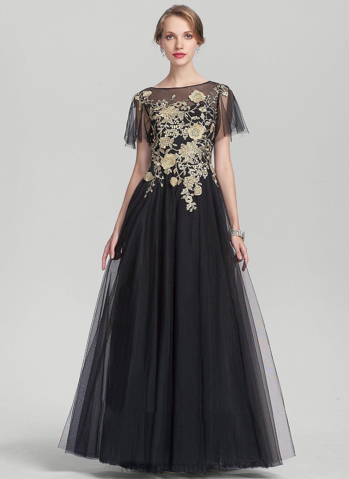 Tulle Floor-Length of Bride With Mother Scoop Lace Mother of the Bride Dresses the Marin Dress Neck A-Line/Princess