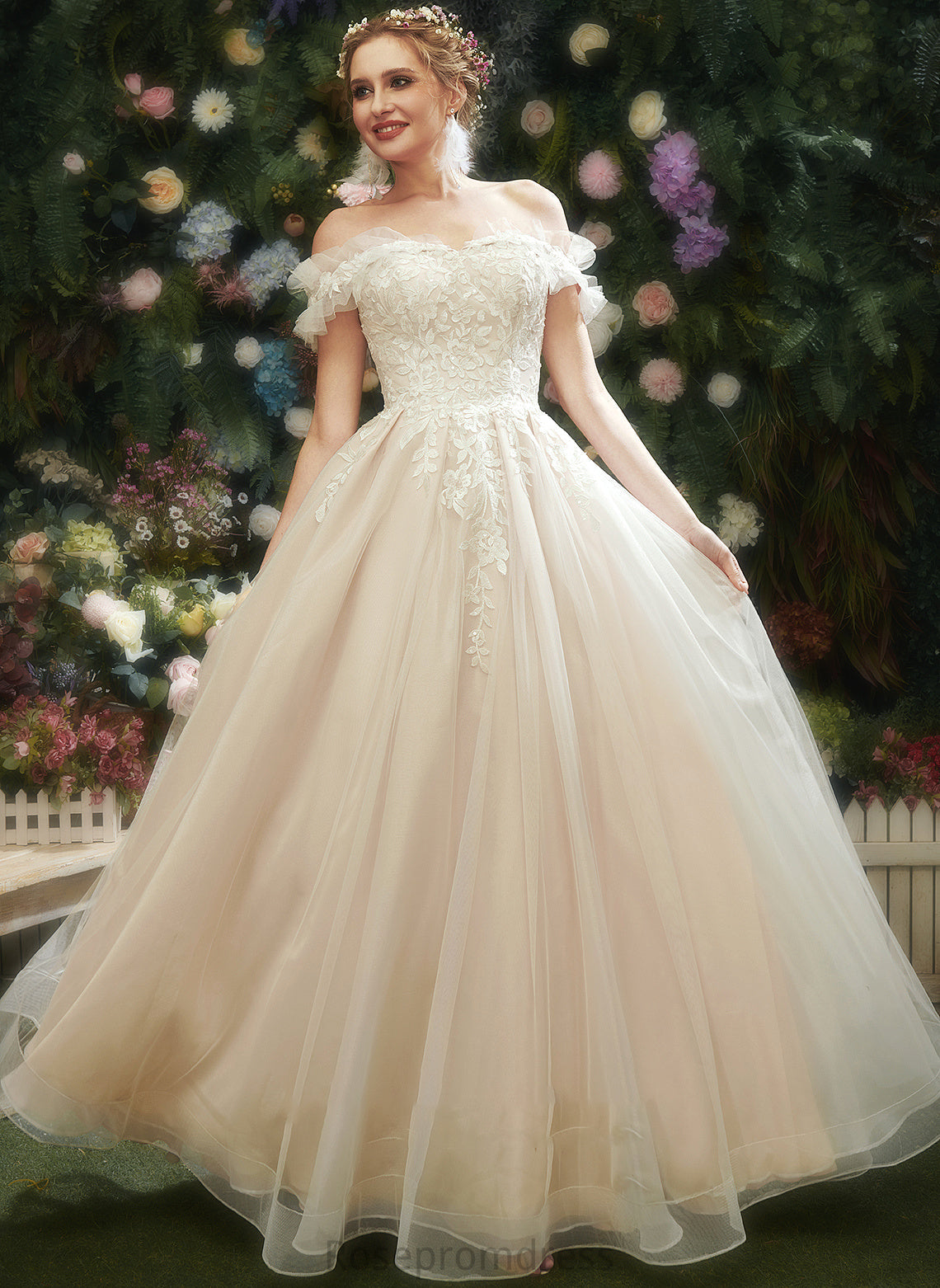 A-Line Floor-Length Lace Sweetheart Wedding Dresses Dress Sequins Wedding Alejandra With