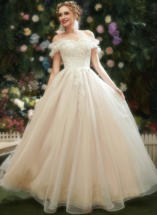 A-Line Floor-Length Lace Sweetheart Wedding Dresses Dress Sequins Wedding Alejandra With