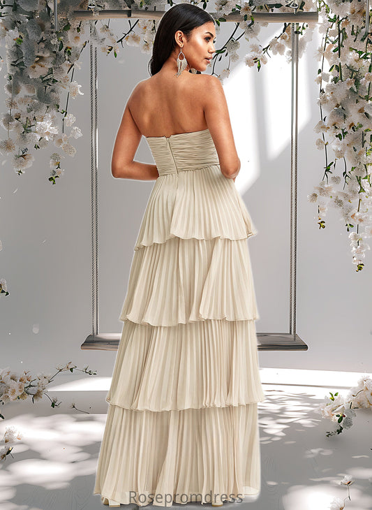 Alexandra A-line Sweetheart Floor-Length Chiffon Bridesmaid Dress DSP0025762