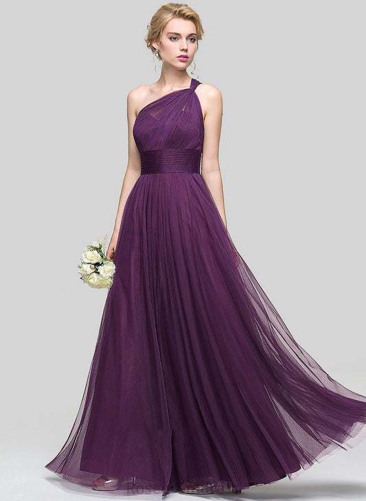 Length A-Line Fabric Silhouette Embellishment Neckline One-Shoulder Floor-Length Ruffle Yvonne Bridesmaid Dresses