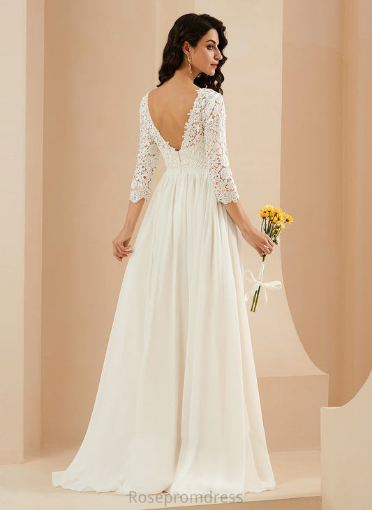 A-Line Lace Abbigail Dress Wedding Wedding Dresses With Train Sweep