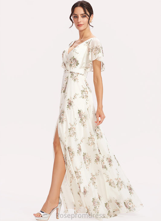 A-line V-Neck Neckline Fabric Length Silhouette Embellishment Floor-Length Kayden Bridesmaid Dresses