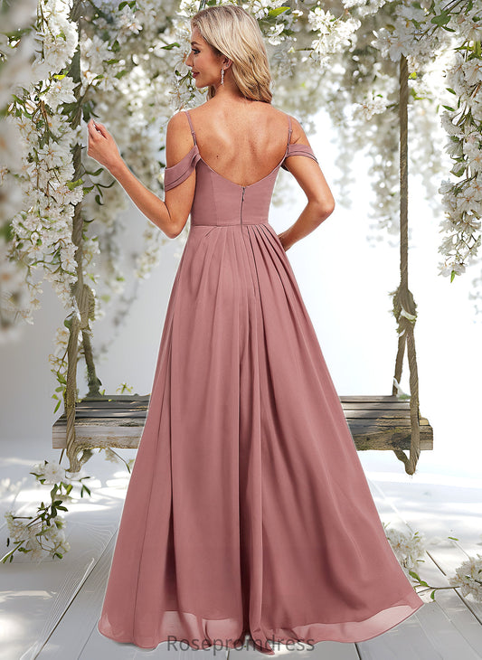 Undine A-line Cold Shoulder Asymmetrical Chiffon Bridesmaid Dress DSP0025823