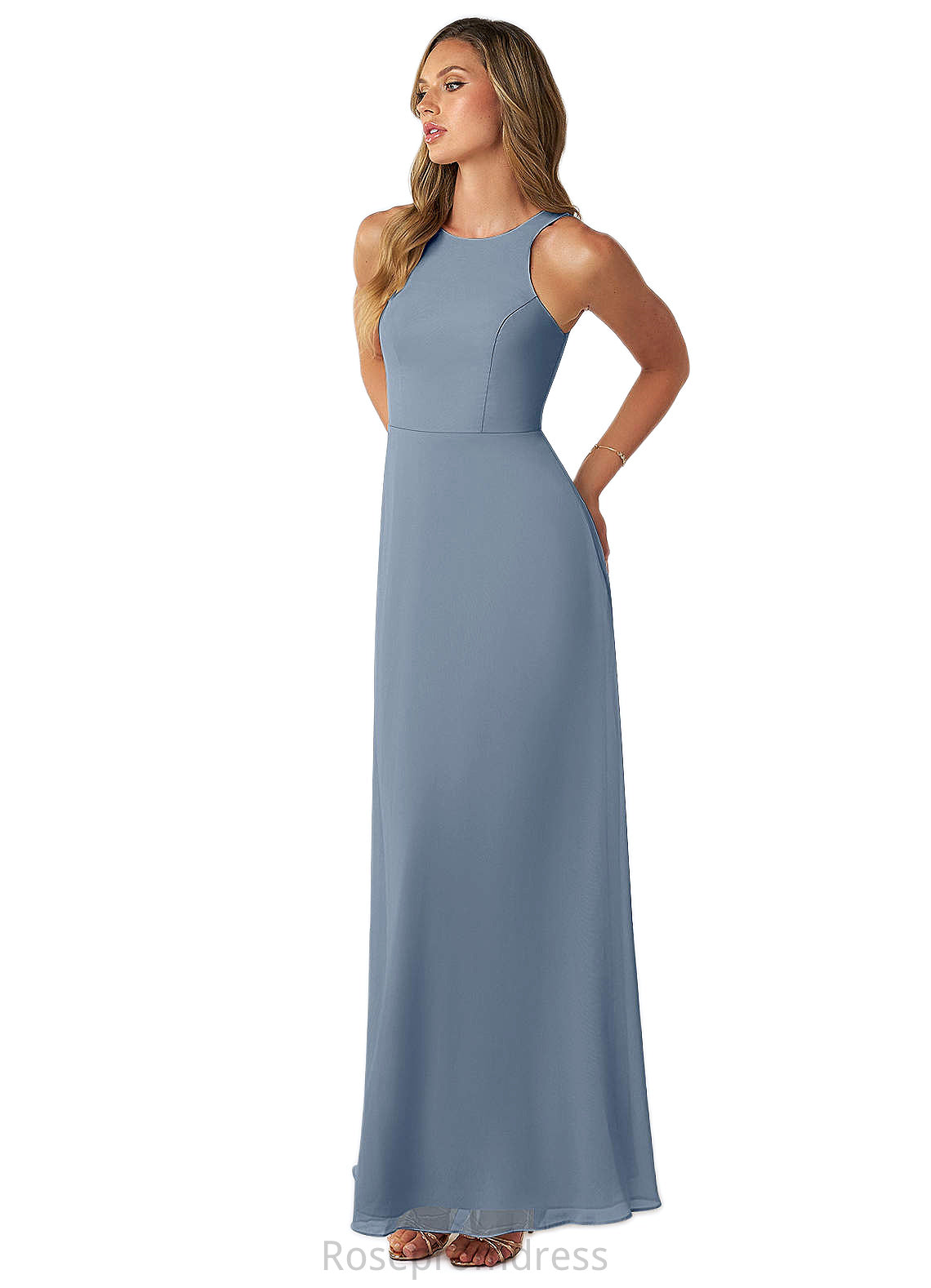 Cornelia A-Line Chiffon Floor-Length Dress SRSP0019778