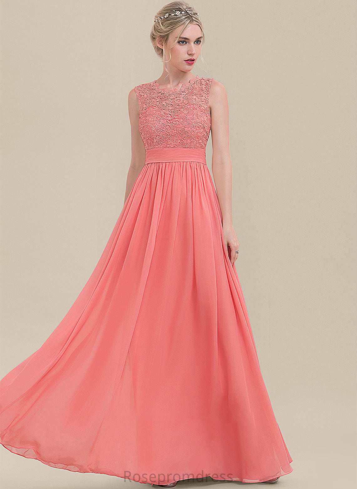 Fabric Silhouette A-Line ScoopNeck Neckline Embellishment Floor-Length Length Ruffle Alexia Scoop Sleeveless Bridesmaid Dresses