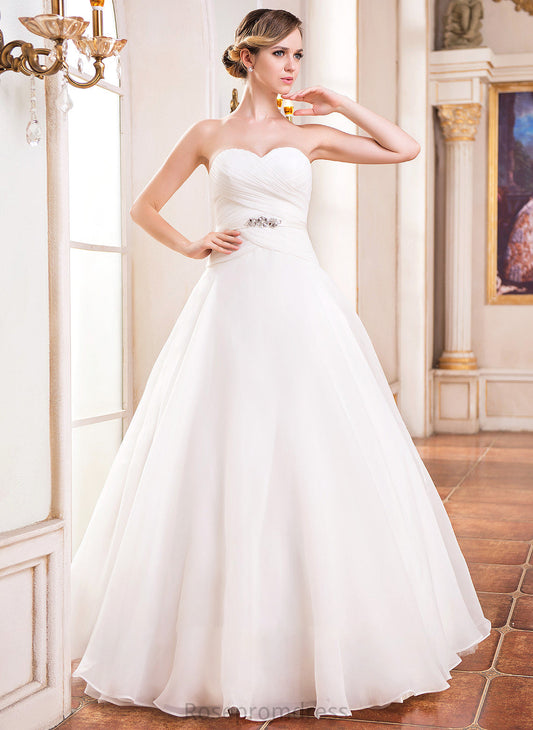 Dress Wedding Sequins Ruffle Organza Abbigail Beading Ball-Gown/Princess Floor-Length Wedding Dresses Sweetheart With