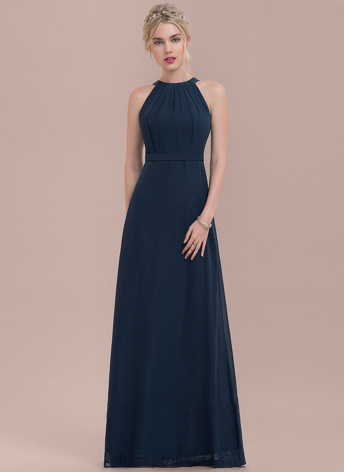 Embellishment Silhouette Length Floor-Length ScoopNeck Neckline A-Line Ruffle Fabric Kaitlyn Scoop Sleeveless Bridesmaid Dresses
