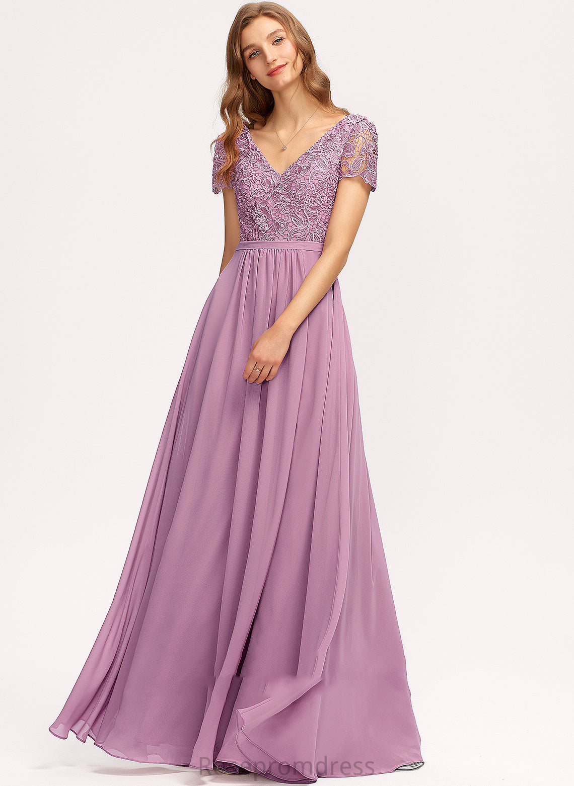 Embellishment Length Neckline Fabric Floor-Length V-neck SplitFront Silhouette A-Line Ida Straps Sleeveless Bridesmaid Dresses