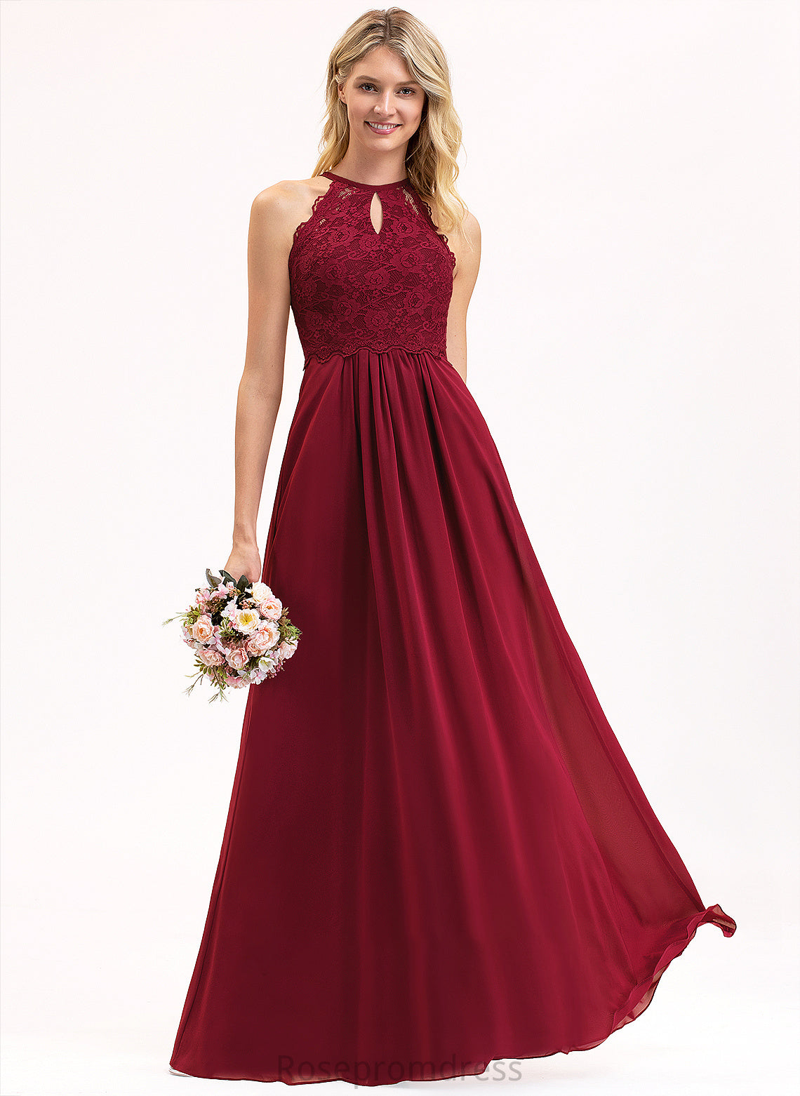 Lace Fabric Neckline Length Floor-Length Straps ScoopNeck Silhouette A-Line Madelyn Bridesmaid Dresses