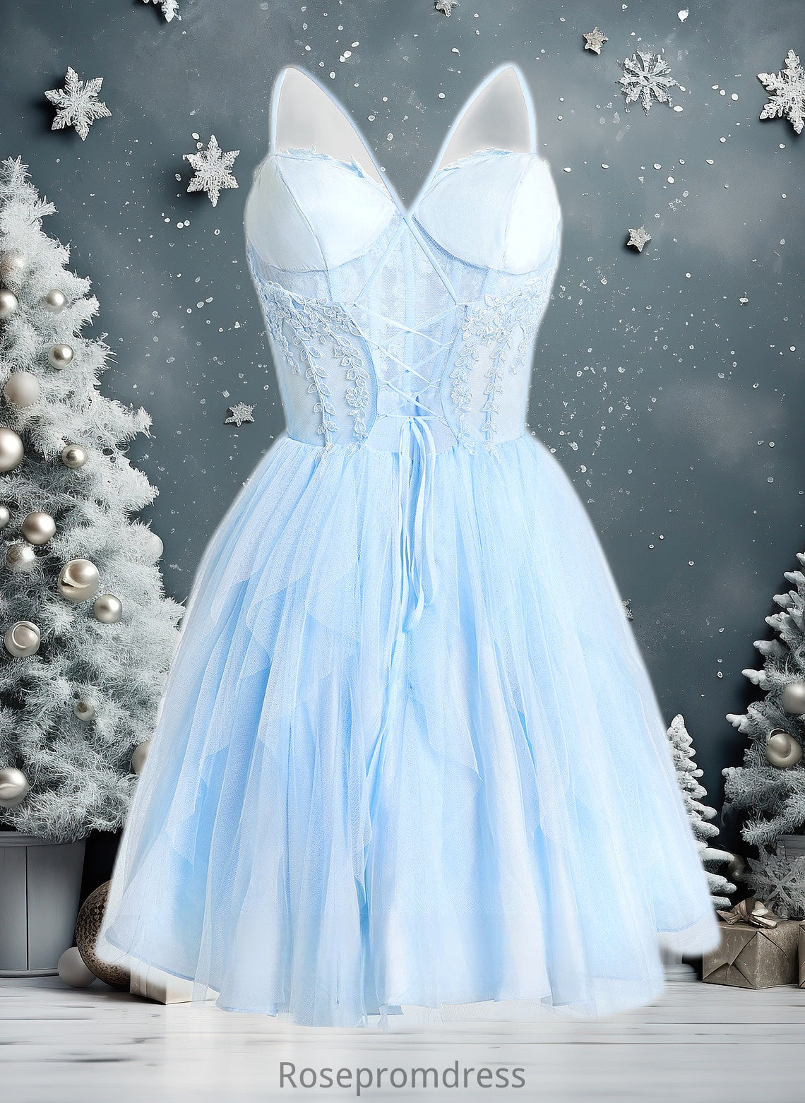 Karma Ball-Gown/Princess Sweetheart Short Lace Tulle Homecoming Dress With Ruffle DSP0025707