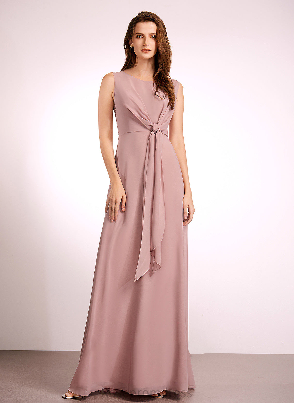 Floor-Length Fabric Silhouette Bow(s) Embellishment A-Line Straps Length Karen Bridesmaid Dresses