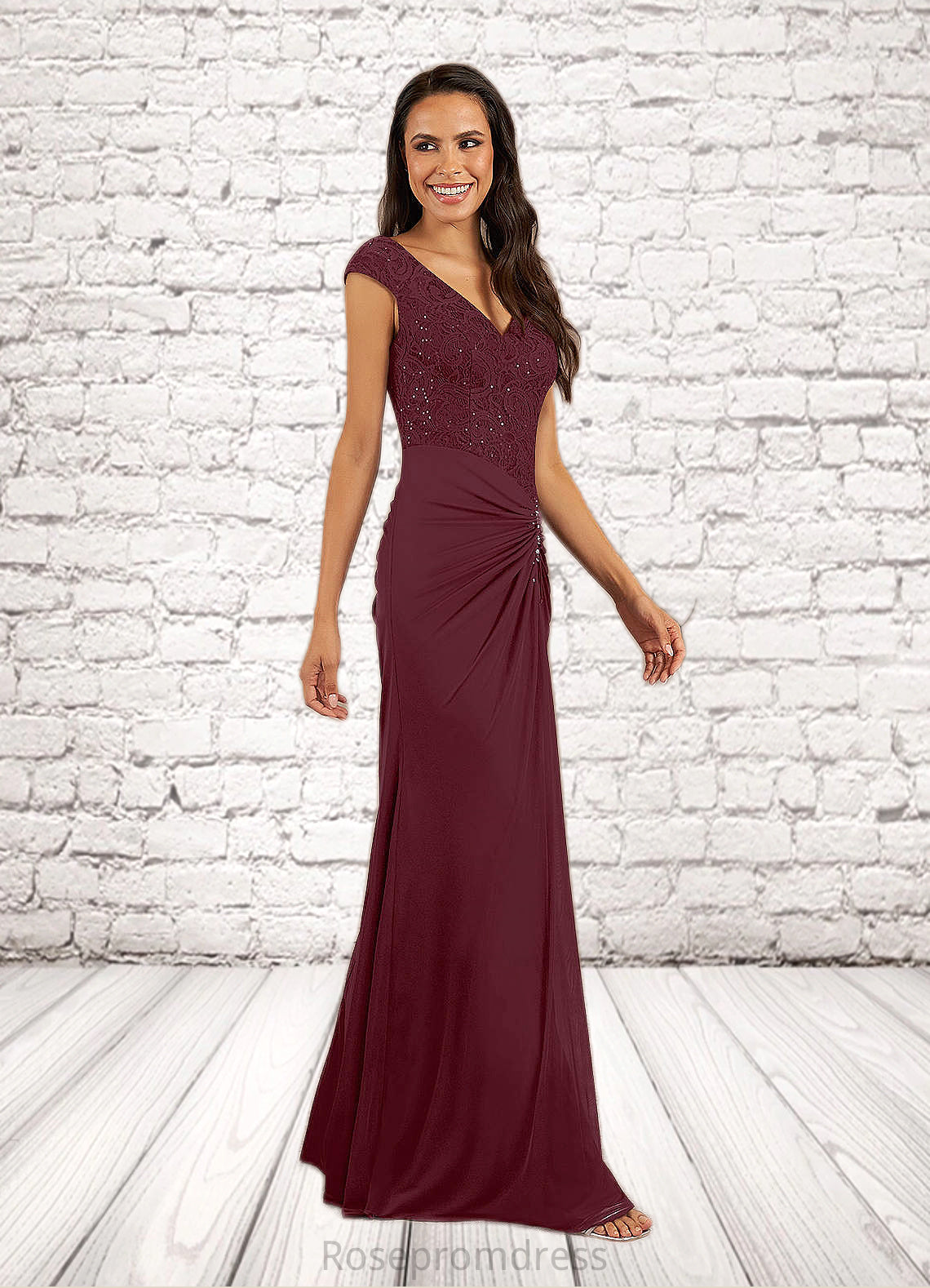 Sanaa Mermaid Sequins Mesh Floor-Length Dress SRSP0019939