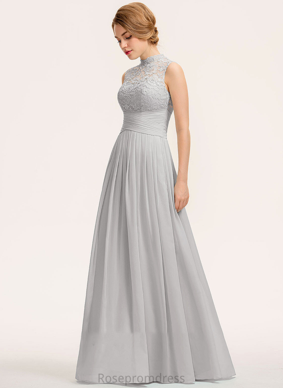 Length Silhouette Fabric Ruffle HighNeck Floor-Length A-Line Neckline Embellishment Moira Bridesmaid Dresses