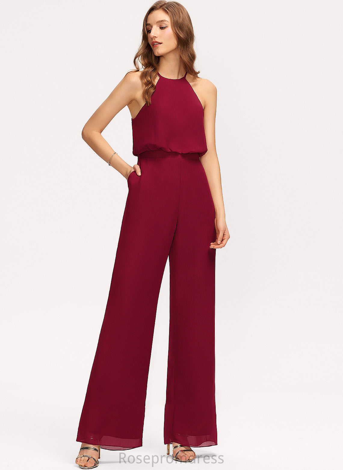 Neckline ScoopNeck Floor-Length Pockets Embellishment Straps Length Fabric Sidney A-Line/Princess Natural Waist Off The Shoulder Bridesmaid Dresses