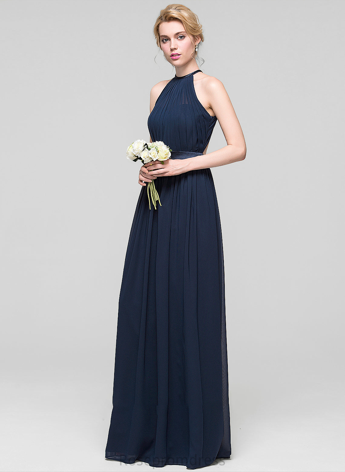 Ruffle Silhouette ScoopNeck Fabric Floor-Length Neckline Length A-Line Embellishment Felicity Bridesmaid Dresses