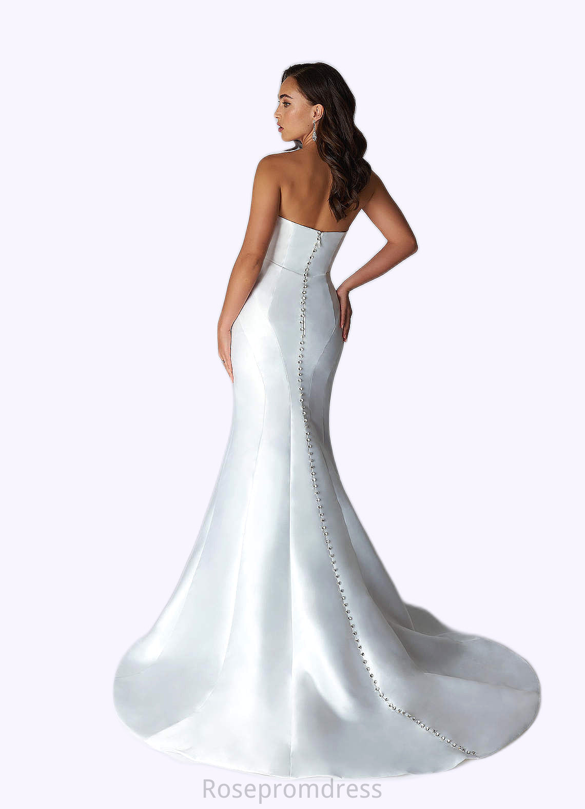 Cheryl Mermaid Strapless Organza Chapel Train Dress SRSP0020107