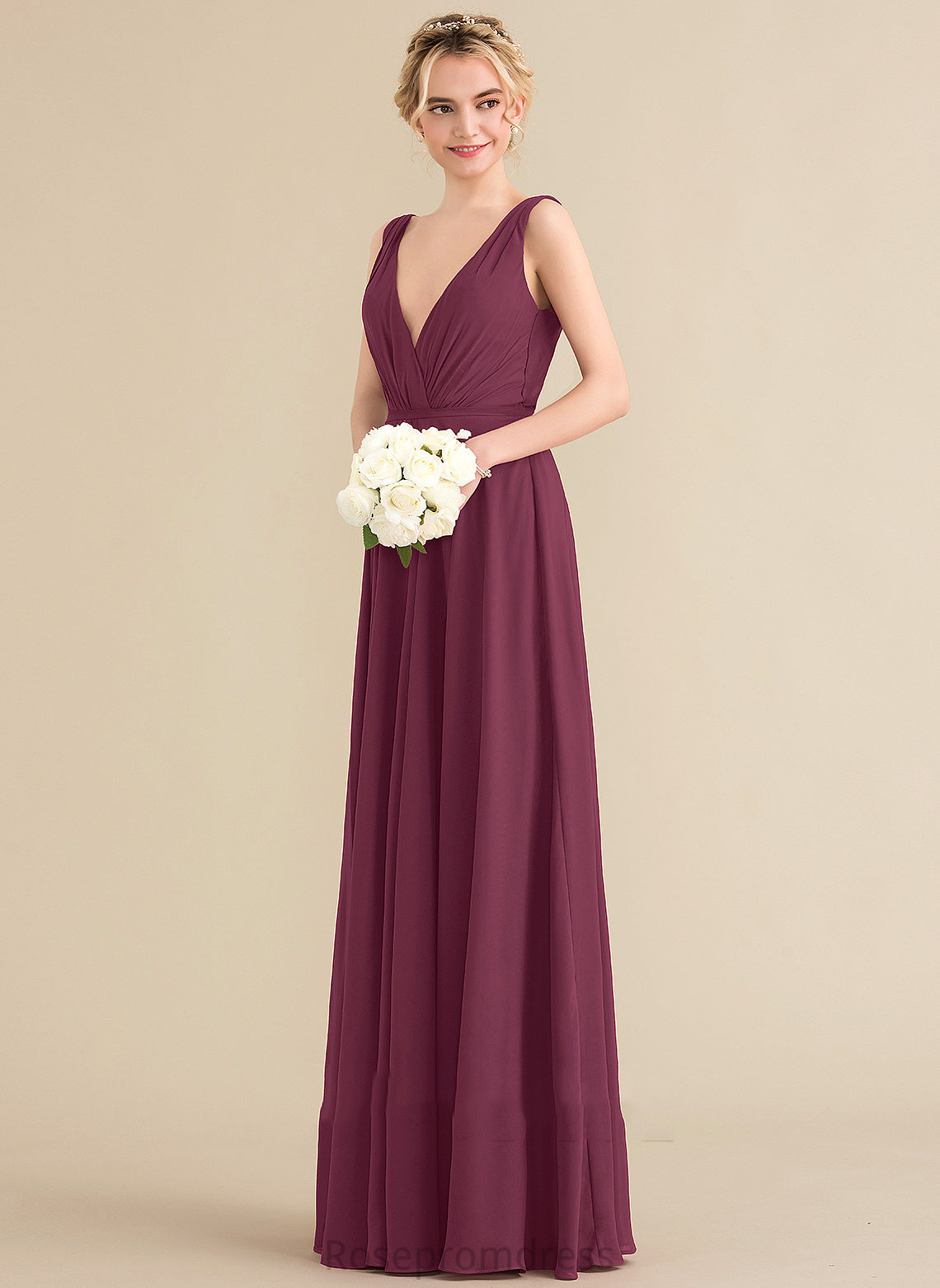 Fabric V-neck A-Line Length Floor-Length Neckline Embellishment Pleated Silhouette Dixie Off The Shoulder Floor Length Bridesmaid Dresses