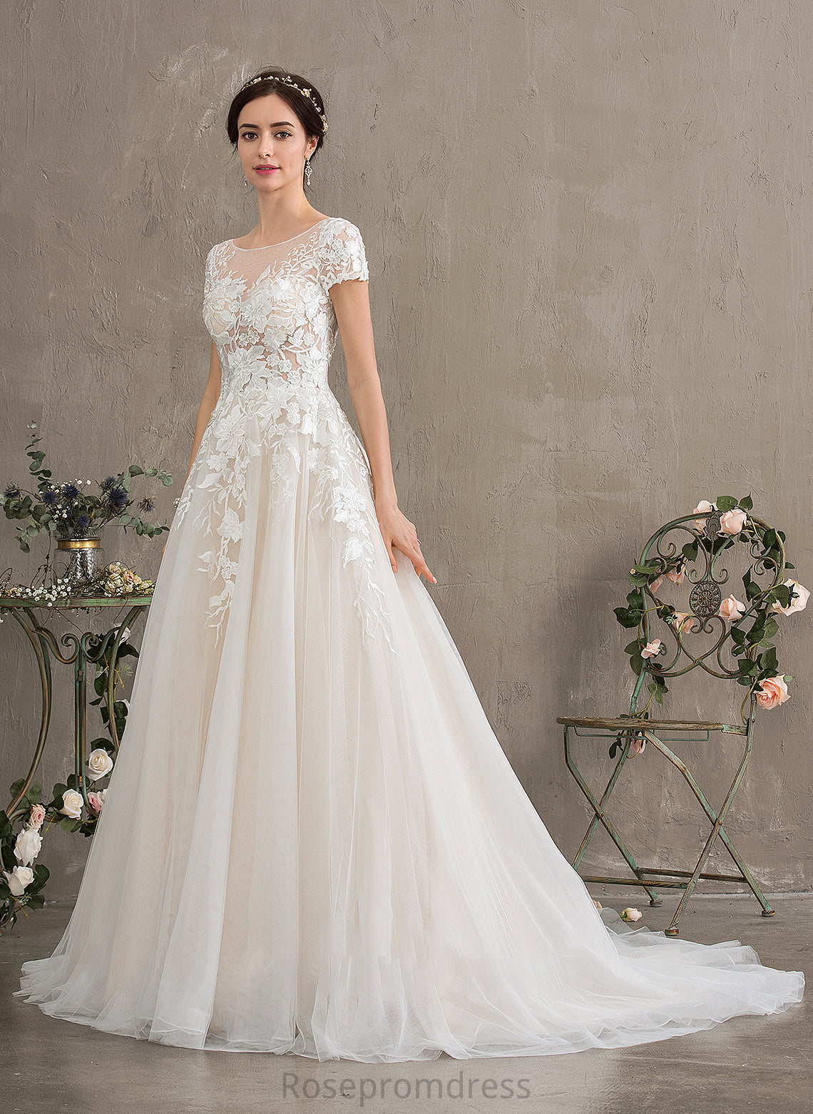 Amira Court Wedding Dresses Ball-Gown/Princess Dress Illusion Tulle Wedding Train