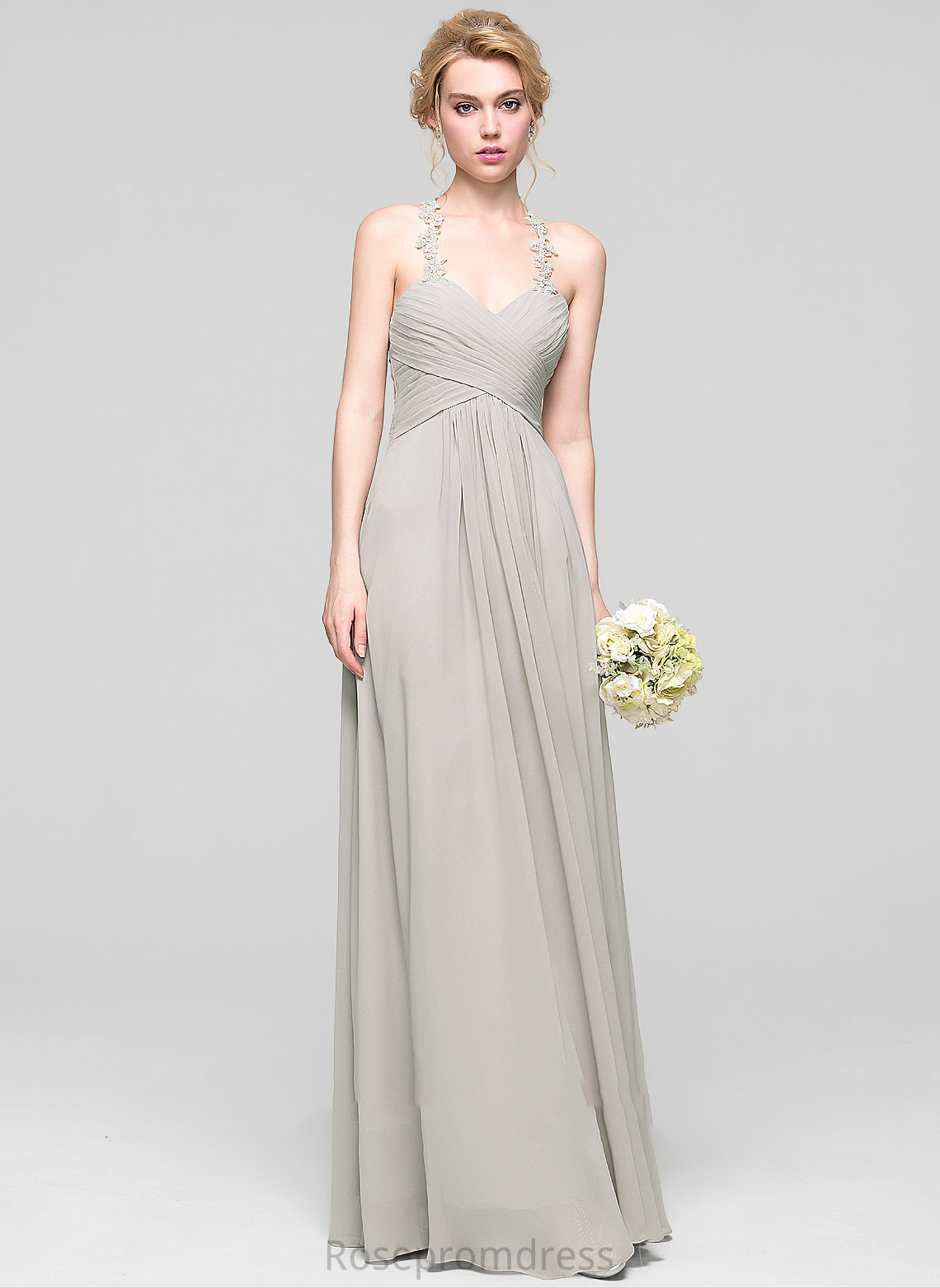 Neckline Fabric Ruffle Embellishment Floor-Length A-Line Sweetheart Silhouette Length Nola Natural Waist Floor Length Bridesmaid Dresses