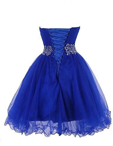 Sweetheart Short Blue Bridesmaid Dresses Homecoming Dresses RS769