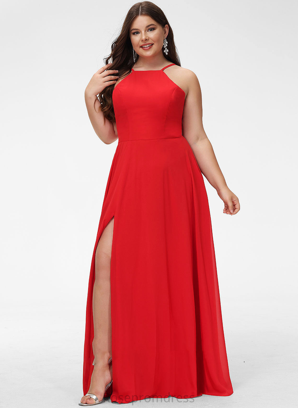 A-Line Silhouette Straps Neckline Fabric ScoopNeck Floor-Length Length Janiya Sheath/Column Floor Length Sleeveless Bridesmaid Dresses